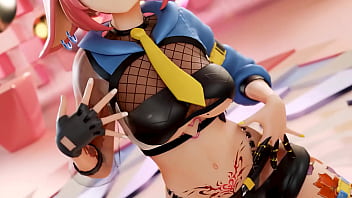 Vtuber strips & dances to kpop mmd