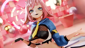 Vtuber strips & dances to kpop mmd