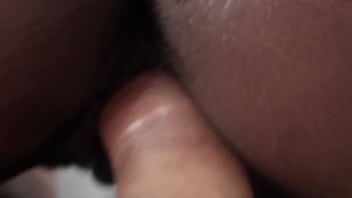 Ebony milf enjoying morning sex with her white lover