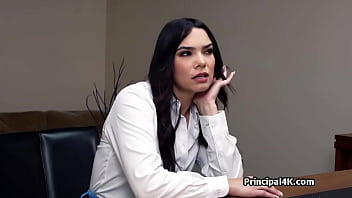 Mrs ivy bends over for principals fat dick in stockings