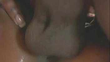 Busty girl fucks and sucks a huge black monster cock