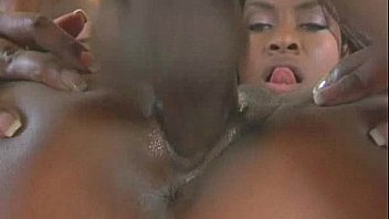 Busty girl fucks and sucks a huge black monster cock