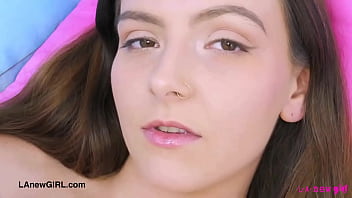 Stunning brunette naked close up