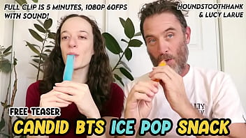 Candid bts ice pop snack with hank