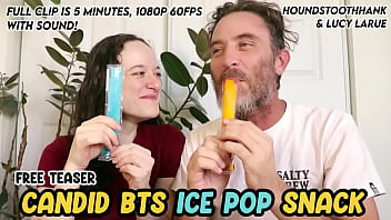 Candid bts ice pop snack with hank