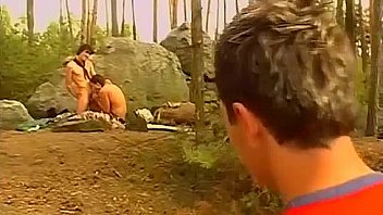 Hot Guys In The Woods Having Threesome Of Flip Fucking thumbnail