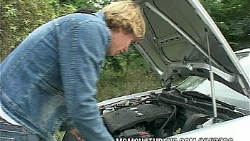 Brunette mature fucks young lad samaritan