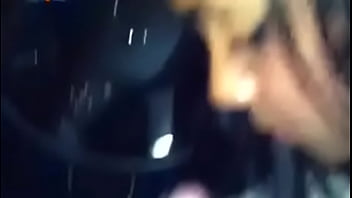 Latina head game in car super head