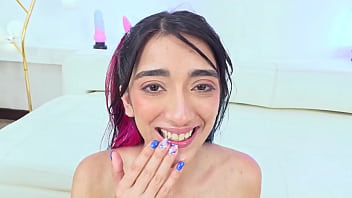 The beauty lunita galactica gets fucked hard by a monster bbc 0% pussy anal destruction cum in mouth