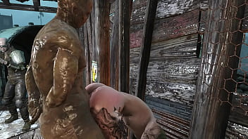 Fallout 4 gangbang with raiders