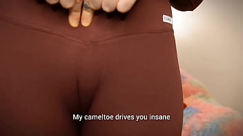 Yoga pants addict camel toe pussy gym girl joi milf mesmerize blonde