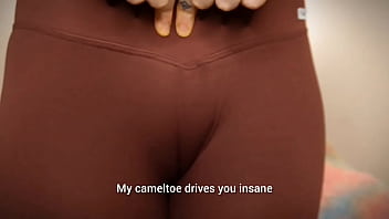 Yoga pants addict camel toe pussy gym girl joi milf mesmerize blonde