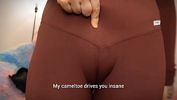 Yoga pants addict camel toe pussy gym girl joi milf mesmerize blonde