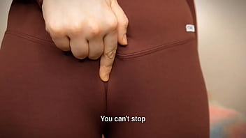 Yoga pants addict camel toe pussy gym girl joi milf mesmerize blonde