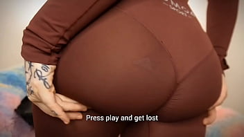 Yoga pants addict camel toe pussy gym girl joi milf mesmerize blonde