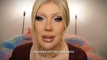 Yoga pants addict camel toe pussy gym girl joi milf mesmerize blonde