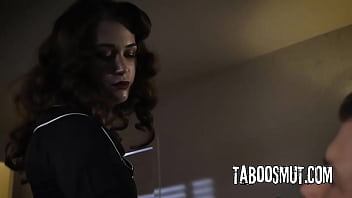 Brunette housewife fucks with shady reporter just not to write stories about her politician husband