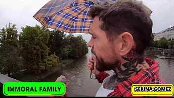 Duck feeding turns to dick sucking serina swallows dean's cream