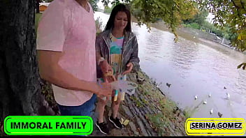 Duck Feeding Turns To Dick Sucking Serina Swallows Dean's Cream thumbnail