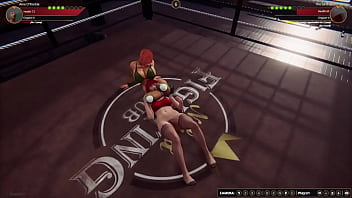Aine vs girlfriend nf3d no rules combat ring battle redhead