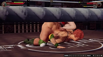 Aine vs girlfriend nf3d no rules combat ring battle redhead