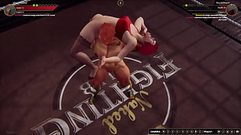 Aine vs girlfriend nf3d no rules combat ring battle redhead