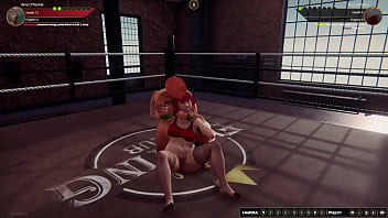 Aine vs girlfriend nf3d no rules combat ring battle redhead