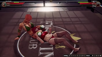 Aine vs girlfriend nf3d no rules combat ring battle redhead