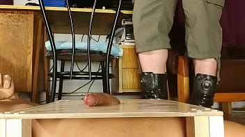 Slave Get Dick Stomping W Steel Platform Boots Hd thumbnail
