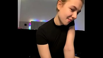 Masturbating and bouncing natural tits