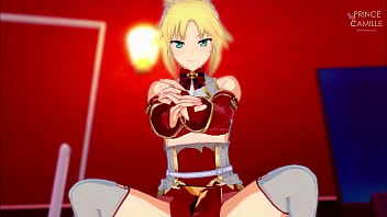 Mordred masturbates you for her honor