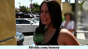 Desperate teen naked in public and fucks to pay rent 1