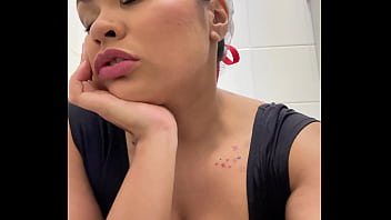 Gassy ballerina trying not to fart during show break