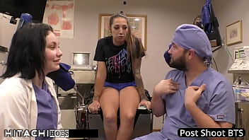 Lesbian gets mandatory hitachi orgasms from doctor tampa stefania mafra