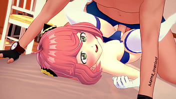 La caliente anya se quita su bañador para poder divertirse en su cuarto versión adulta parodia