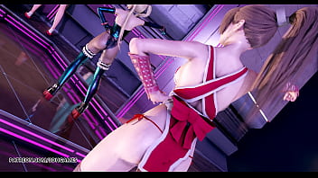 Mmd pinkcat doa strip dance