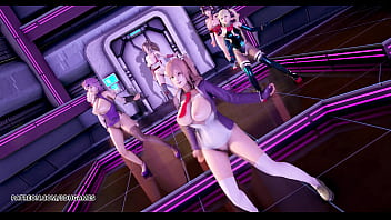 Mmd pinkcat doa strip dance