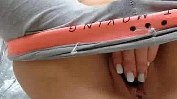 Blonde doing a show on webcam