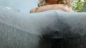 Blonde doing a show on webcam