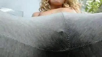 Blonde doing a show on webcam