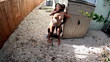 Black Couple Got Caught Fucking Outside On Camera thumbnail