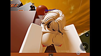 Hot chick getting fucked on a roblox condo game