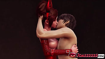 Rule34 halloween devil girl helen’s tits play & pussy licking action in honey select 2