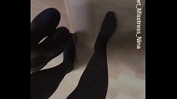 ️#blacknylon #boots #feet #feetfetish #nylonfeet #nylonfetısh #teen #leatherskirt