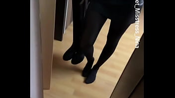 ️#blacknylon #boots #feet #feetfetish #nylonfeet #nylonfetısh #teen #leatherskirt