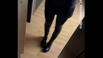 ️#blacknylon #boots #feet #feetfetish #nylonfeet #nylonfetısh #teen #leatherskirt