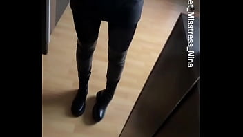 ️#blacknylon #boots #feet #feetfetish #nylonfeet #nylonfetısh #teen #leatherskirt