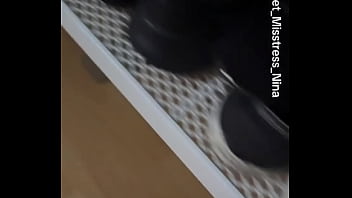 ️#blacknylon #boots #feet #feetfetish #nylonfeet #nylonfetısh #teen #leatherskirt