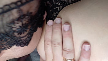 Wife's ass is being licked after a dick