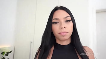 Super cute brazilian struggles for her first ever dp then gives up shooting because the dicks are too big dp anal big